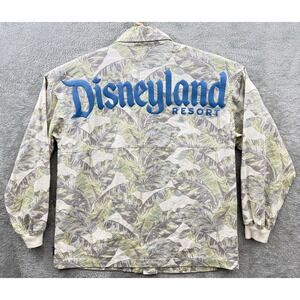 Disneyland Resort Spirit Jersey Jacket Medium Palm Tree Camo Button Up Shacket